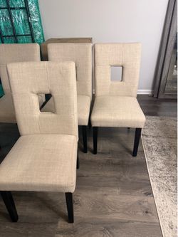 Linen Dining chairs