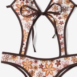 Sexy Sheer Daisy Bikini Lingerie SZ S #30