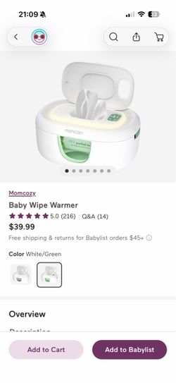 Momcozy wipe warmer