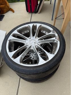 4 “20” alloy rims and tires