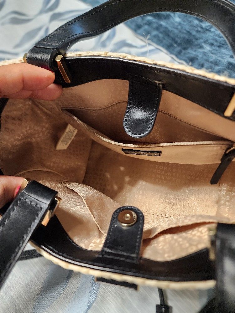 Kate Spade Houston Street Leo Black Beige Purse