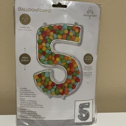 51 inch Balloonformz Mosaic Numbers Silver Foil Mylar Balloon - Party Supplies Decorations Mi(#0,1,2,3,4,5,6,9) $5 Each (OR 2 x $8)