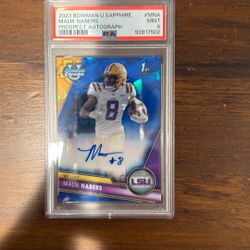 Malik Nabers Auto Bowman U Sapphire