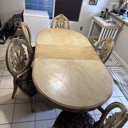 Dining Table 8 Chairs And Extra Table Slip& China Glass Cabinet 