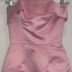 PINK STRAPLESS MINI-DRESS BETSEY JOHNSON SIZE 0