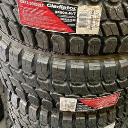 33 1250 22 NEW TIRES SET