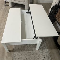 White IKEA Coffee Table With storage