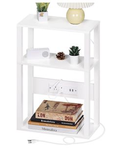Side table with charging station