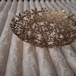 Christmas Snowflake Metal Bowl