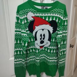 Disney Mickey Mouse Christmas Sweater Like New (L)