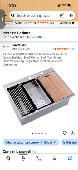 Brand New Stainless Steel Sink and Black Faucet