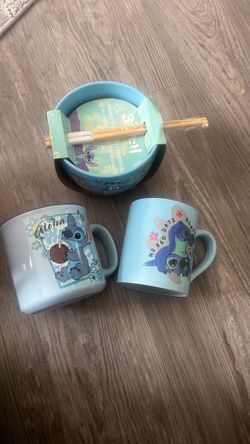 Stitch mug and soup bowl