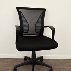 Furmax Office Chair Ergonomic Computer Desk Mesh Chair Mid Back Swivel Lumbar Support with Armrest