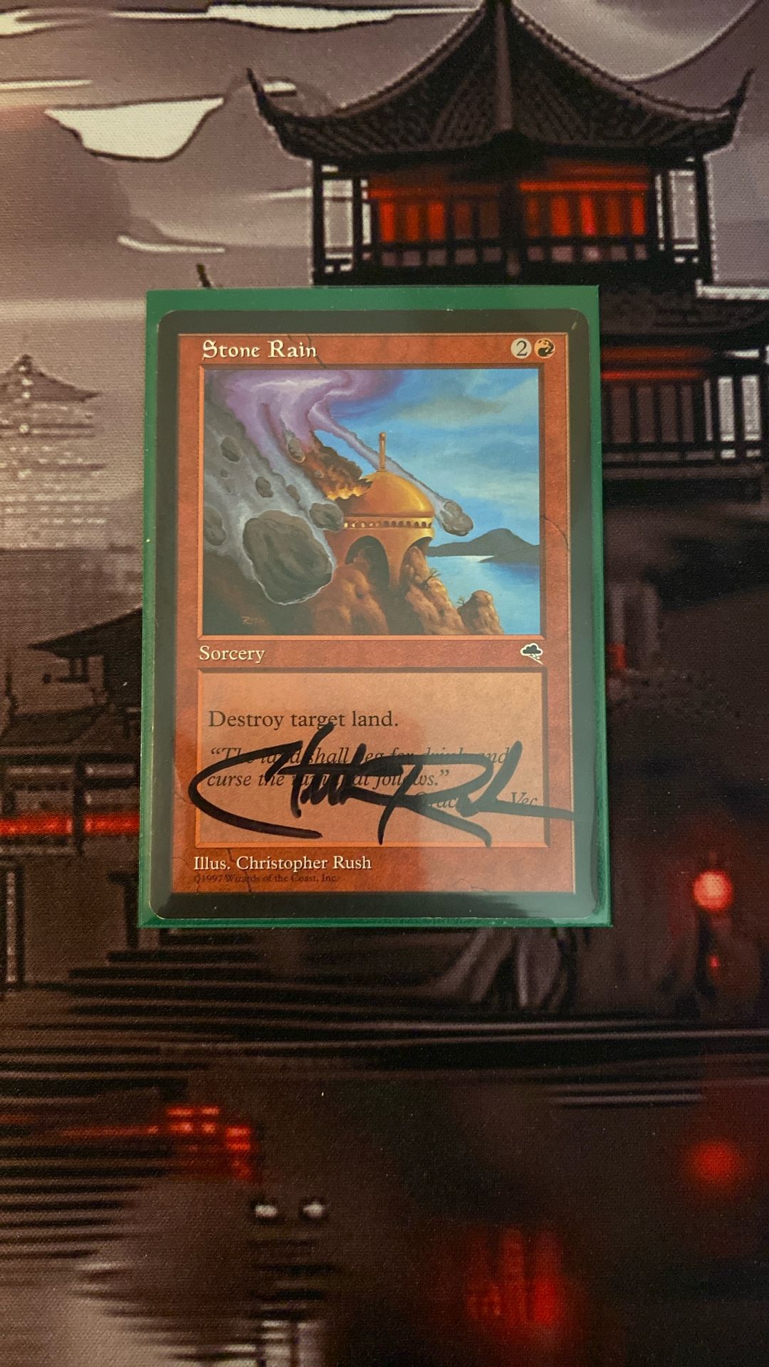 MTG Stone Rain Signed Christopher Rush