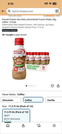 Premier Protein Almond Milk Coffee Shake 12-Pack