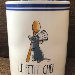 DISNEY Rae Dunn Ratatouille "Le Petit Chef" Large Jar 7.5” (NWT)