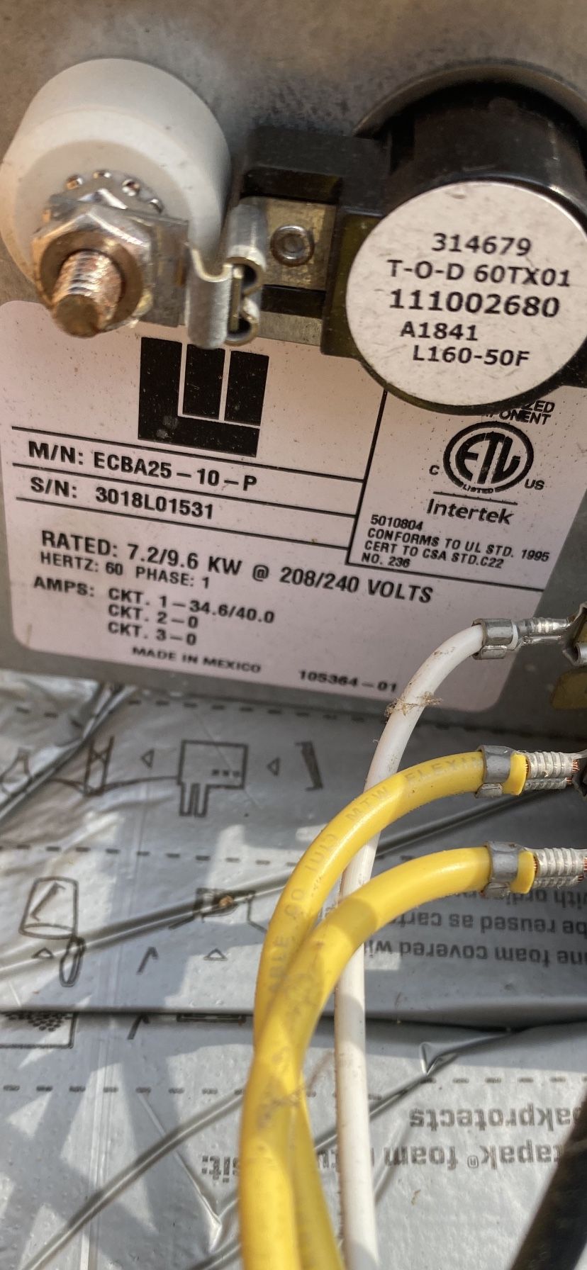 Lennox Heat Pump Heating Element 10kw