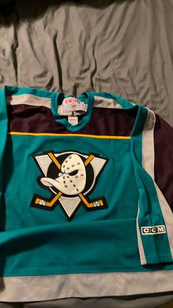 Vintage CCM Anaheim Mighty Ducks Alternate Third Jade Jersey - Size XL USED