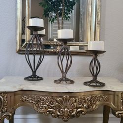 3 Pieces Candle Holders ( Candles Included)