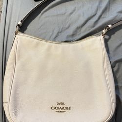 COACH ellie file bag pebble leather ivory