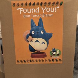 New  Found You! Medium Blue Totoro Statue "My Neighbor Totoro" Studio Ghibli