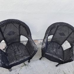 USED EXTERIOR CHAIRS GRAY BLACK GOOD CONDITIONS WATERPROOF HOME BACKYARD FURNITURE A5