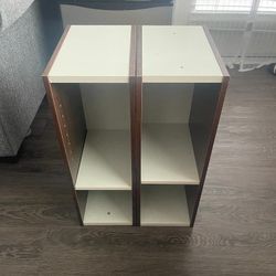 Two Small Wooden Bookshelves