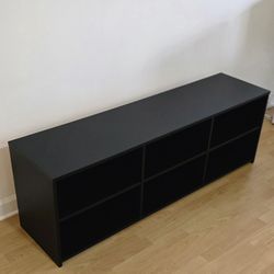 Black Wood TV Stand
