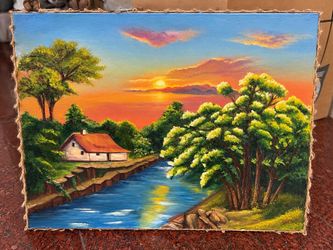 Small hand-painted canvas