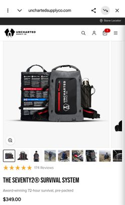 The uncharted seventy 2 survival system backpack.