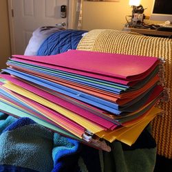 40 Regular Folder Sized Hanging Folders Multi Colors