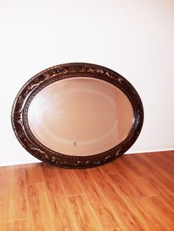 Large oval decorative mirror