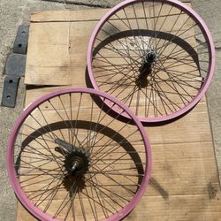 20” Pink Aluminum Bmx Rims 