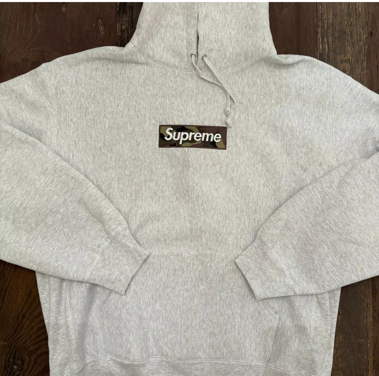 Supreme Bogo Hoodie Grey Camo Xl