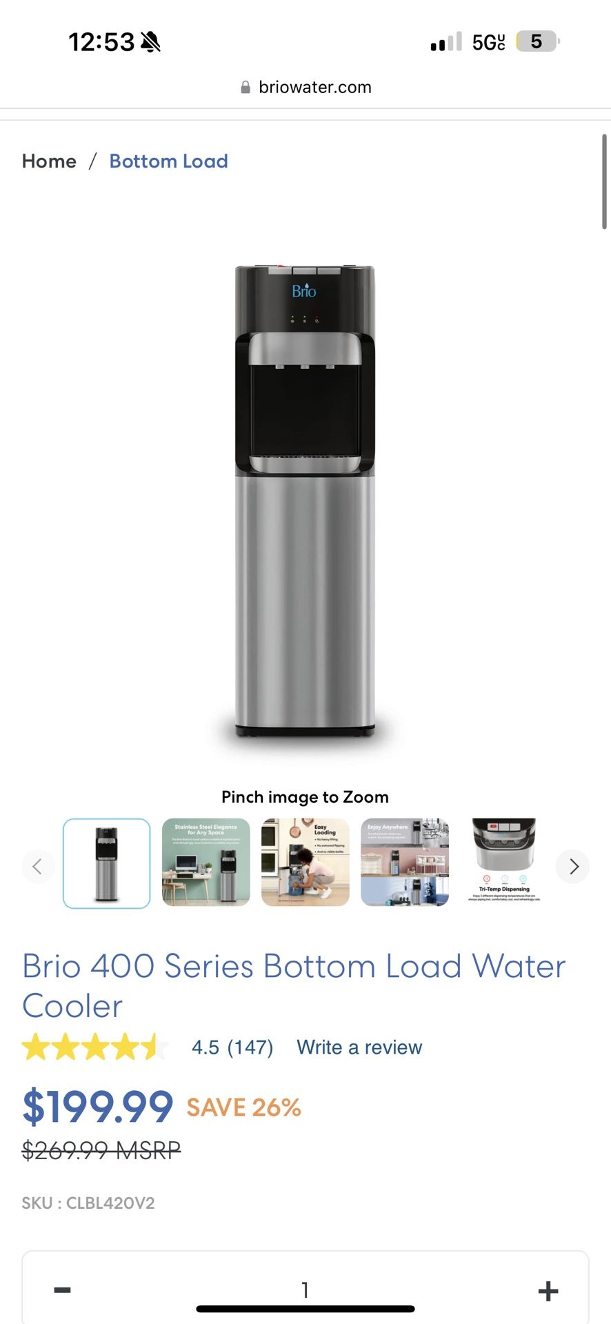 Brio Water Dispenser 