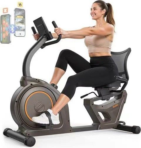 Niceday Recumbent Exercise Bike, Recumbent Bike for Home, Recumbent Stationary Bike 400LBS Weight Capacity, Magnetic Recumbent Bike with Smart APP,