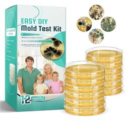 Mold Test Kit for Home Detection: 12 Professional DIY Testing Kits for Home Surfaces & Air Quality Detector & HVAC Monitor