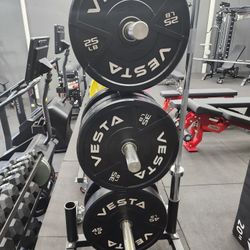 ⚫️ COMPLETE BUMPER PLATES WEIGHT SET PAIRS OF 45s, 35s, 25s, 10s. ( BRAND NEW IN THE BOX)