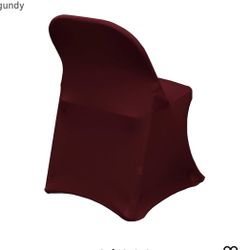 YOUR CHAIR COVERS - Stretch Spandex Folding Chair Cover Burgundy I have 18 $4 each 