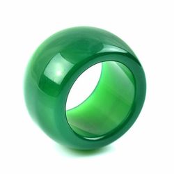 Men's Agate Green Jade ring size 10