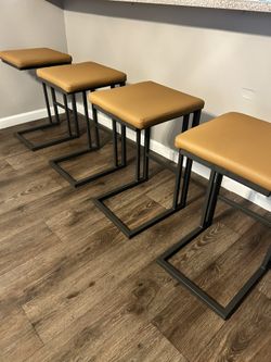 Four Bar Stools Like New Heavy Duty