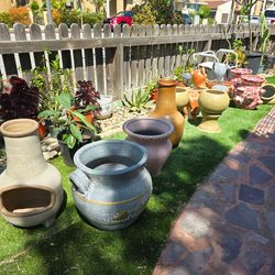 PRICES VARY (AZUSA) Various Clay Plant Pots Planters Macetas Vases For Patio / Garden (AZUSA)