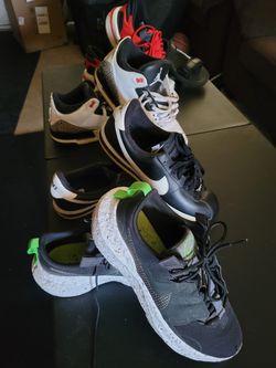 Nike size 10,Cortes size 12,Air Jordan size 12,Adidas size 12.