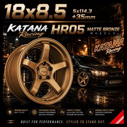 🔥 Katana Racing HR05 Matte Bronze Wheels – 18x8.5 | 5x114.3 | +35mm 🔥