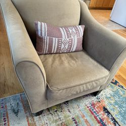 Luxurious Taupe Arm Chair