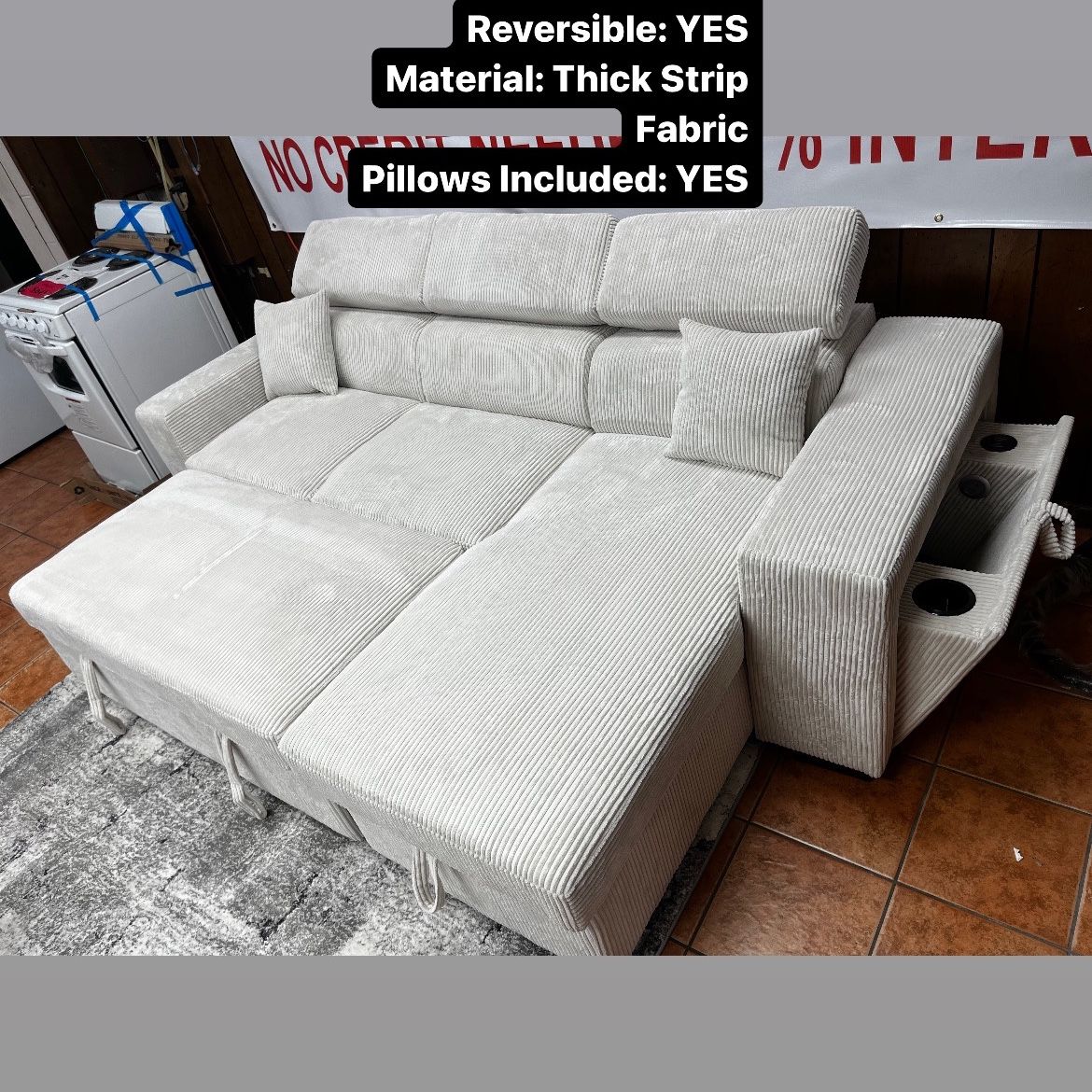 Storage Sectional Beige $699 Special 