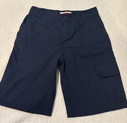 Levi Strauss Boys Navy Blue Relaxed Fit Cargo Shorts Size 10 Regular