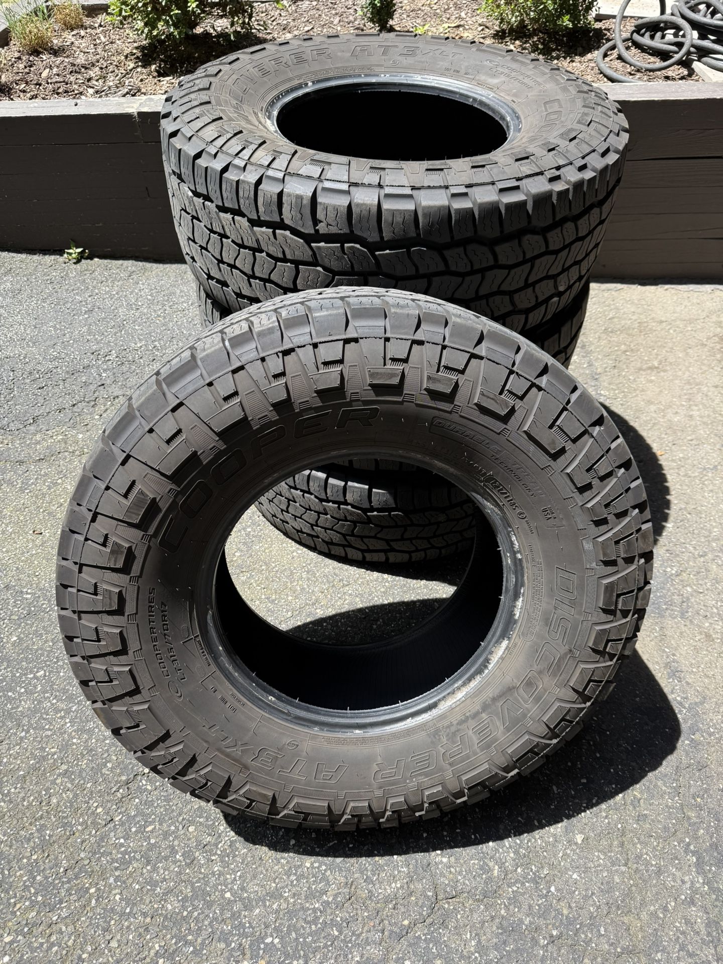 Four 315/70/17 Cooper Discover AT3