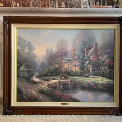 Thomas Kinkade Painting: Beyond Spring Gate ( Lithograph)