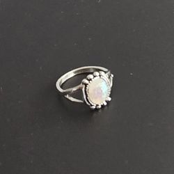 FIRE OPAL FOREVER WEAR STAINLESS NEW SIZE 8 RING